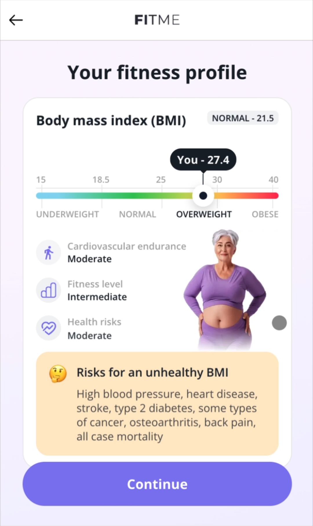 FitMe fitness profile