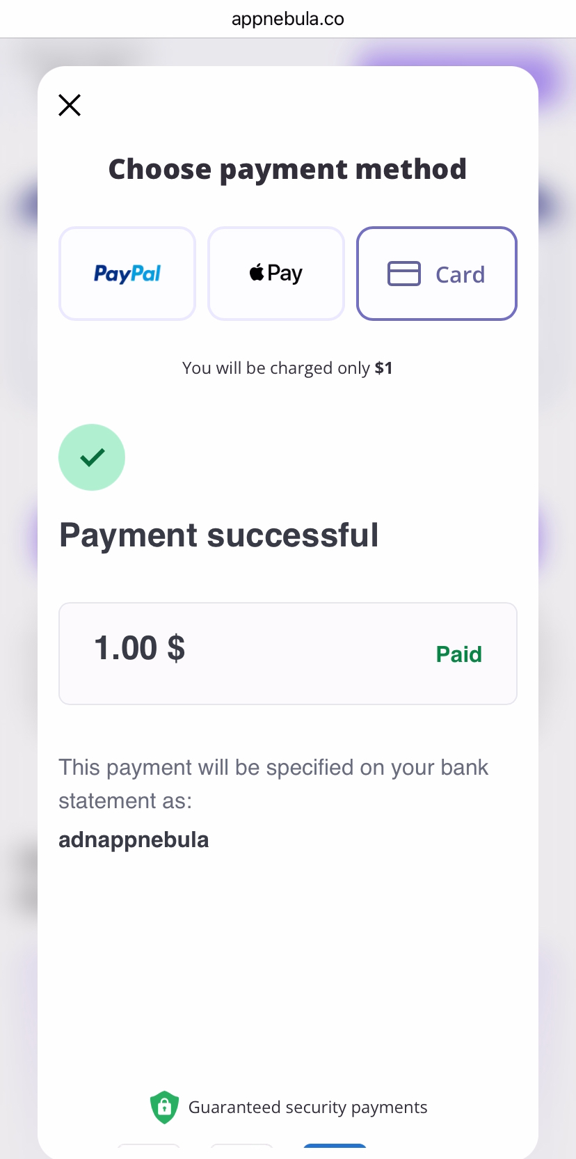 Nebula post-purchase