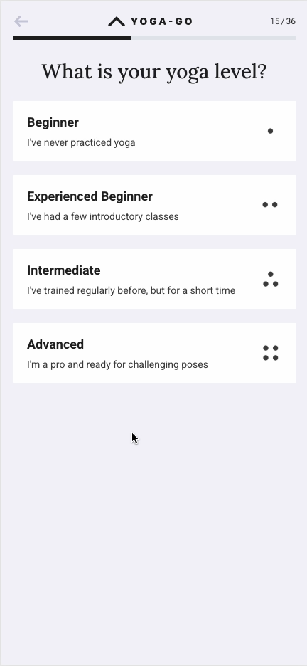 Yoga-Go yoga level question