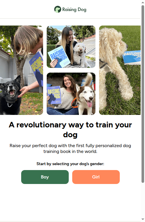 Raising Dog funnel start