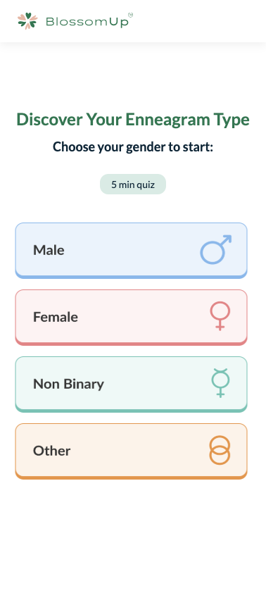 BlossomUp Enneagram landing page