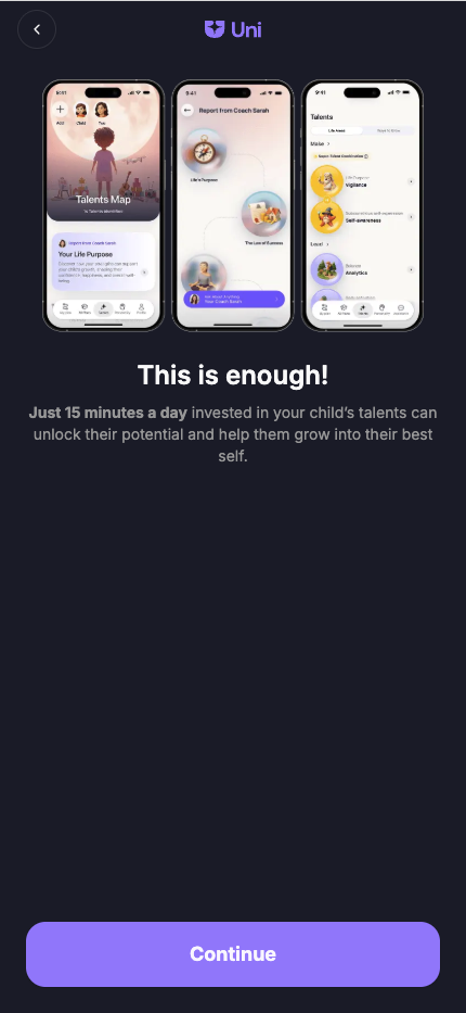 App screenshots with 'Just 15 minutes a day' framing